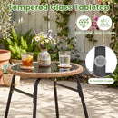 3-Piece Patio Conversation Set with Cushions by LJGDeals