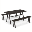 3 Pieces Outdoor Picnic Table and Benches Set for 6 People