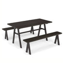 3 Pieces Outdoor Picnic Table and Benches Set for 6 People by LJGDeals