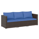 3 Pieces Patio Sectional Sofa Set with Soft Cushions by LJGDeals