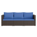 3 Pieces Patio Sectional Sofa Set with Soft Cushions by LJGDeals