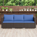 3 Pieces Patio Sectional Sofa Set with Soft Cushions by LJGDeals