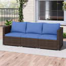 3 Pieces Patio Sectional Sofa Set with Soft Cushions by LJGDeals