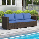 3 Pieces Patio Sectional Sofa Set with Soft Cushions by LJGDeals