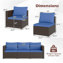 3 Pieces Patio Sectional Sofa Set with Soft Cushions by LJGDeals