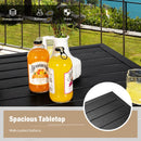 3 Pieces Outdoor Swivel Bar Set High Top Patio Bar Table and Rattan Wicker Chairs by LJGDeals