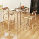 3 Pieces Patio Bar Table Set with Height Table and 2 Armless Chairs by LJGDeals