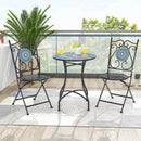 3 Piece Patio Bistro Set with Mosaic Pattern by LJGDeals