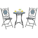 3 Piece Patio Bistro Set with Mosaic Pattern by LJGDeals