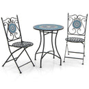 3 Piece Patio Bistro Set with Mosaic Pattern by LJGDeals