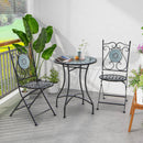 3 Pieces Mosaic Pattern Metal Dining Set by DirectDeals