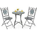 3 Pieces Mosaic Pattern Metal Dining Set by DirectDeals