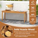 3 Pieces Patio Dining Set with Acacia Wood Outdoor Table and Benches