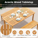 3 Pieces Patio Dining Set with Acacia Wood Outdoor Table and Benches by LJGDeals