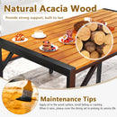 3 Pieces Patio Dining Set with Picnic Table and 2 Benches for 4 People