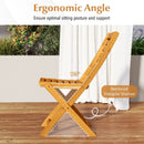 3 Pieces Acacia Wood Patio Folding Bistro Set with Soft Cushions by LJGDeals