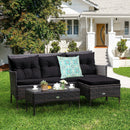 3 Pieces Patio Furniture Sectional Set with 5 Cozy by LJGDeals