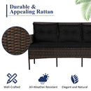 3 Pieces Patio Furniture Sectional Set with 5 Cozy by LJGDeals