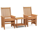 3 Pieces Patio Furniture Set with 1.5 Inch Umbrella Hole by LJGDeals