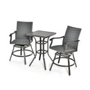 3 Pieces Swivel Bar Set with 4D Air Fiber Cushion by LJGDeals