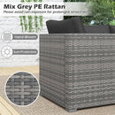 3 Pieces Patio Sectional Sofa Set PE Rattan Modular Couch Furniture Set with Soft Cushions by LJGDeals