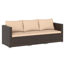 3 Pieces Patio Sectional Sofa Set with Soft Cushions by LJGDeals