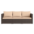 3 Pieces Patio Sectional Sofa Set with Soft Cushions by LJGDeals
