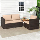 3 Pieces Patio Sectional Sofa Set with Soft Cushions by LJGDeals