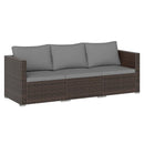 3 Pieces Patio Sectional Sofa Set with Soft Cushions by LJGDeals