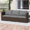 3 Pieces Patio Sectional Sofa Set with Soft Cushions by LJGDeals