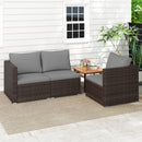 3 Pieces Patio Sectional Sofa Set with Soft Cushions by LJGDeals
