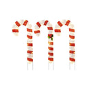 3 Pieces Pre-Lit Candy Canes with 75 LED Lights and Ground Stakes by LJGDeals