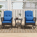 3 Pieces Rocking Bistro Set with 2-Tier Coffee Table by LJGDeals