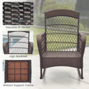 3 Pieces Rocking Bistro Set with 2-Tier Coffee Table by LJGDeals