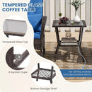 3 Pieces Rocking Bistro Set with 2-Tier Coffee Table by LJGDeals