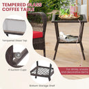 3 Pieces Rocking Bistro Set with 2-Tier Coffee Table by LJGDeals