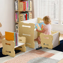 3-Piese Toddler Set with 2 Stools and Activity Table by LJGDeals