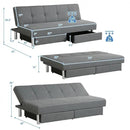 3-Seat Convertible Sofa Bed with 2 Large Drawers and 3 Adjustable Angles by LJGDeals