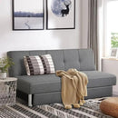 3-Seat Convertible Sofa Bed with 2 Large Drawers and 3 Adjustable Angles by LJGDeals