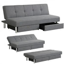 3-Seat Convertible Sofa Bed with 2 Large Drawers and 3 Adjustable Angles by LJGDeals