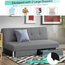 3-Seat Convertible Sofa Bed with 2 Large Drawers and 3 Adjustable Angles by LJGDeals