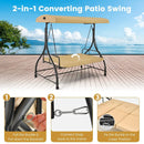 3 Seat Outdoor Porch Swing with Adjustable Canopy by LJGDeals