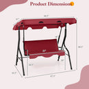 3-Seat Porch Swing with Canopy and Cushions by LJGDeals