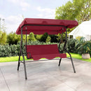 3-Seat Porch Swing with Canopy and Cushions by DirectDeals