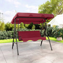 3-Seat Porch Swing with Canopy and Cushions by LJGDeals