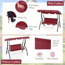 3-Seat Porch Swing with Canopy and Cushions by LJGDeals
