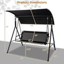 3-Seat Patio Swing Chair with Adjustable Canopy - 800 lbs by LJGDeals