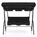 3 Seat Outdoor Patio Canopy Swing with Cushioned Steel Frame-Blue by LJGDeals