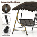 3-Seat Outdoor Porch Canopy Swing with Adjustable Shading by LJGDeals