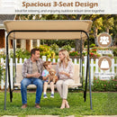 3-Seat Patio Swing Chair with Adjustable Canopy by LJGDeals